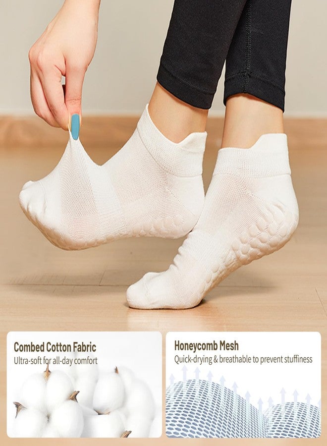 Bearbay Pilates Socks for Women - Non Slip Grip Socks for Yoga, Barre, Hospital, Barefoot - Image 4